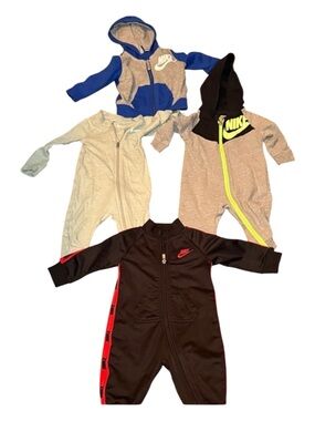 Nike Baby Boy Onesies Lot of 4 Bundle Size 6months Clothing Bodysuits Coveralls